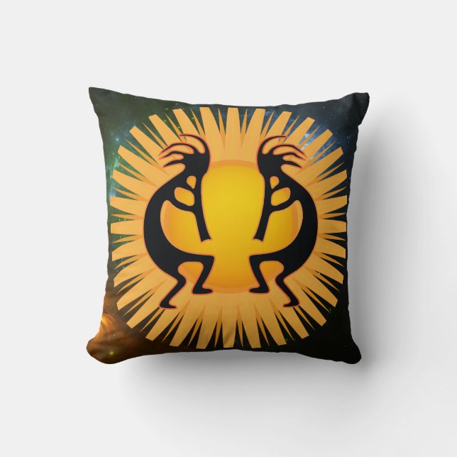 2 Alien ou Life Sun Kokopelli Lance Oreiller (Recto)