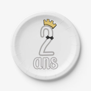 2 ans petit garçon paper plate