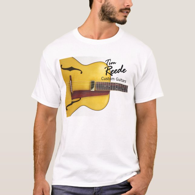 #2-archtop-halfview, Tim Reede decal T-Shirt (Front)