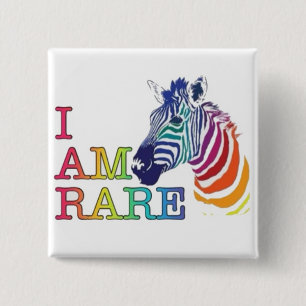 2" Badge - I Am Rare 2 Inch Square Button