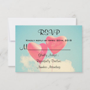 2 Ballons en forme de coeur rouge vif RSVP