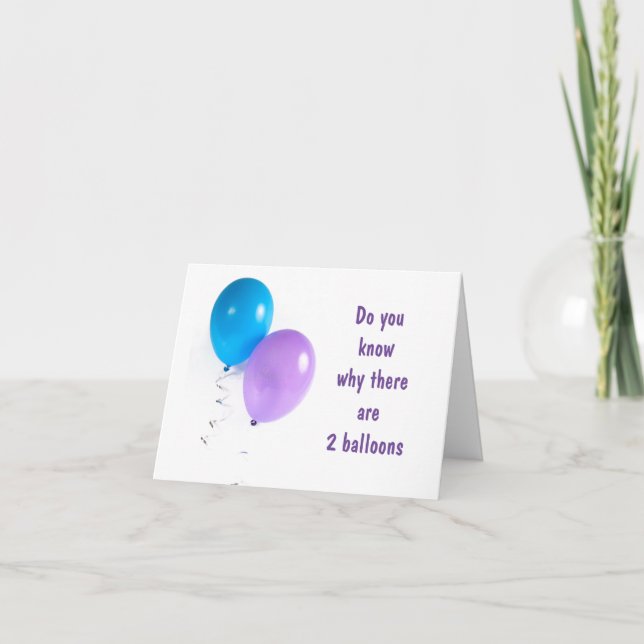 **2 BALLONS** POUR UNE CARTE DE **2 ANS** SPÉCIAUX (Devant)
