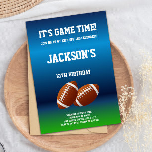 2 Balls Football Invitations Anniversaire