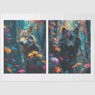 2 Beautiful Wolves  Tissue Paper