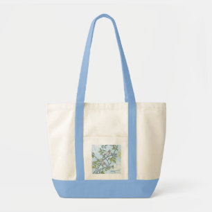 2 Birds, Customizable Monogram Tote Bag