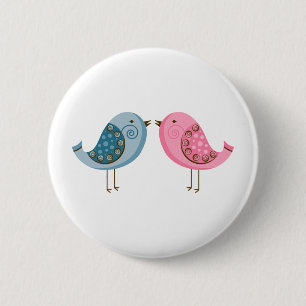 2 Birds Inch Round Button