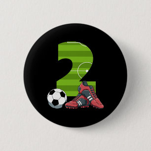 2 Birthday Soccer First Birthday Football Kids Inch Round Button