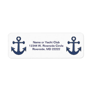 2 Blue Boat Ship Anchors Custom Name or Yacht Club
