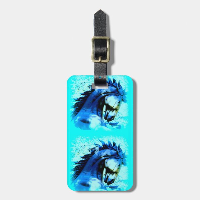 2 blue broncos luggage tag (Front Vertical)