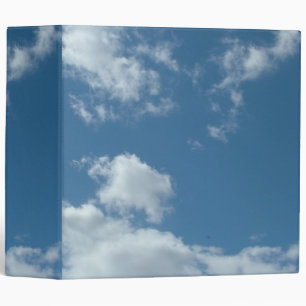 2" blue sky and white clouds binder