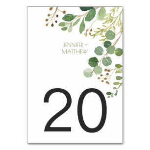 #2 Botanical Dream Rustic Greenery Table Cards