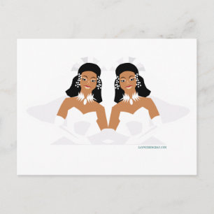 2 Brides Ethnic Postcard