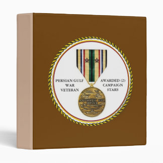 2 CAMPAIGN STARS PERSIAN GULF WAR VETERAN BINDER
