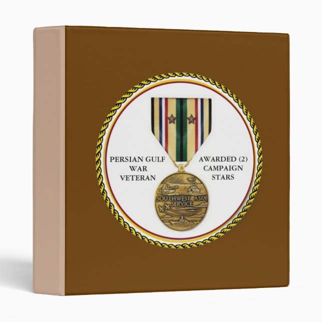 2 CAMPAIGN STARS PERSIAN GULF WAR VETERAN BINDER (Front/Spine)