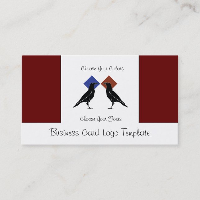 2 Carte de visite de logo Crows ou Ravens (Devant)