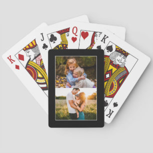2 Cartes de jeu Modèles photo à bordure mince