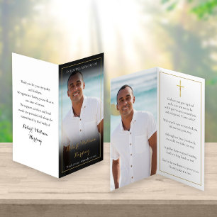 2 Cartes de prières pliées pour les funérailles ph