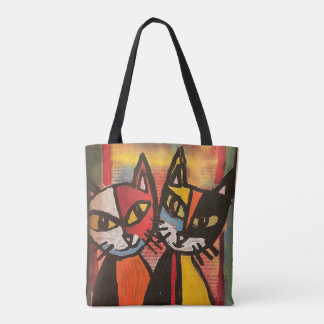 2 Cat Shoulder Tote