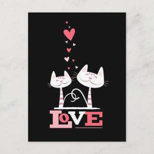 2 Cats in Love   Valentine Themed Postcards