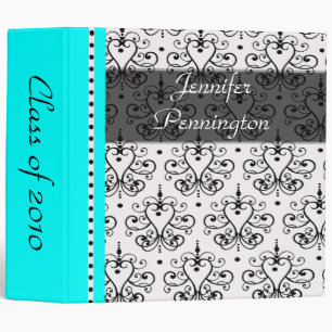 2" Chandelier damask graduation memories binder