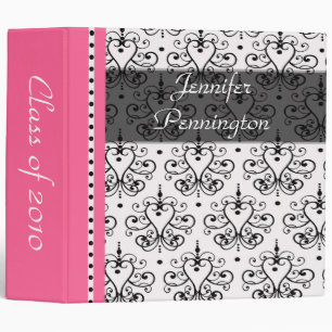2" Chandelier damask graduation memories binder