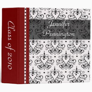 2" Chandelier damask graduation memories binder
