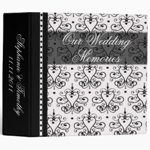 2" Chandelier damask wedding personalized binder