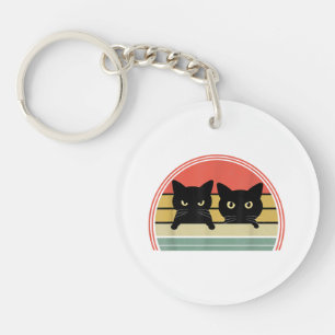 2 Chats noirs Pékin Vintage Retro Chat Animal Love