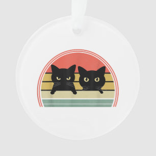 2 Chats noirs Pékin Vintage Retro Chat Animal Love