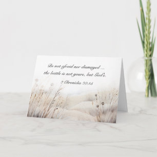 2 Chronicles 20:15 The Battle is God's Bible Verse Card