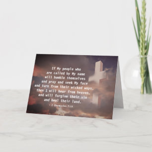 2 Chronicles 7:14 If My People will Pray Card