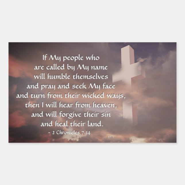 2 Chronicles 7:14 If My People will Pray Sticker (Front)