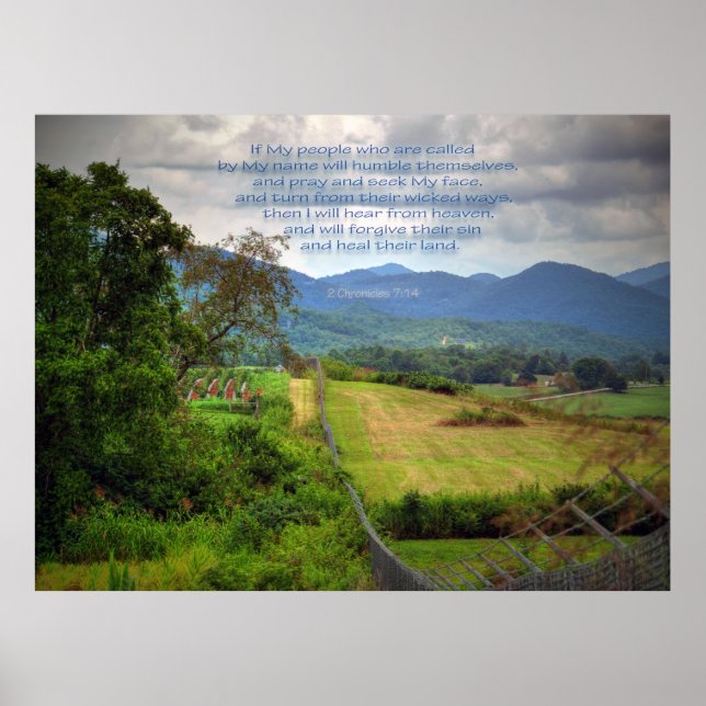 2 Chronicles 7:14 Poster (Front)