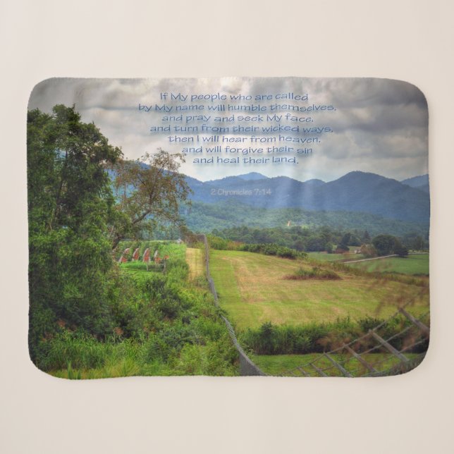 2 Chronicles 7:14 Sherpa Blanket (Front (Horizontal))