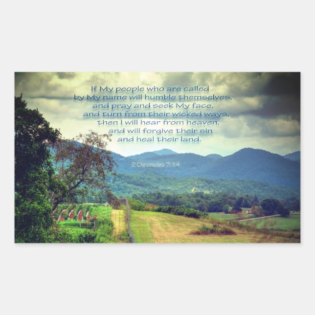 2 Chronicles 7:14 Sticker (Front)