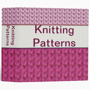 2" classeur personnalisable de motif de tricot