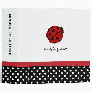 2" classeur personnalisé d'amour de coccinelle