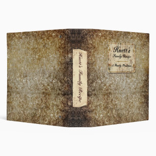 2" classeur vintage de recette de famille d'or