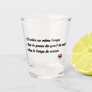 2 codes simultaneously shot glass