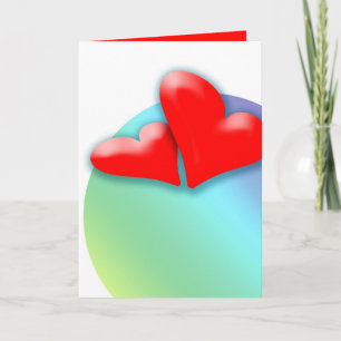 2 Coeurs dansant pour la carte de voeux de Saint V