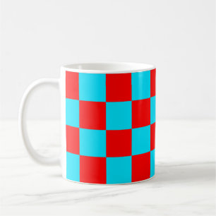 2 Colour Chequered Square Pattern  Coffee Mug