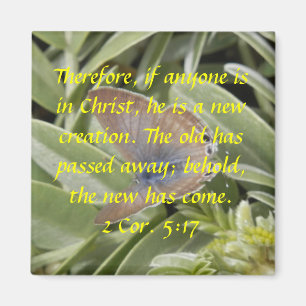 2 Cor. 5:17 Magnet papillon