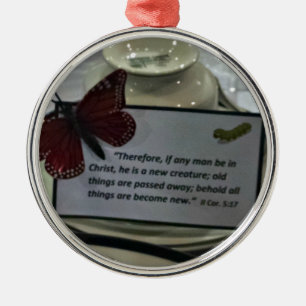 2 Cor. 5:17 Therefore, if any man be in Christ, he Metal Ornament