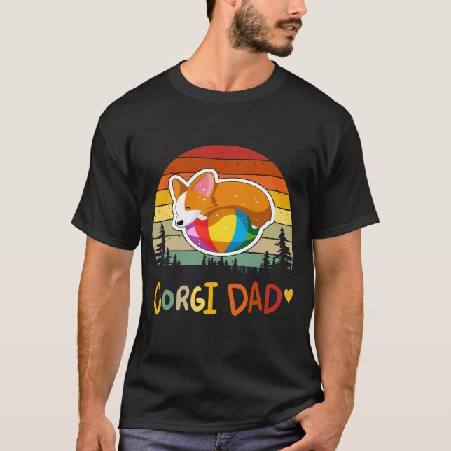 2 Corgi Dad T-Shirt (Front)
