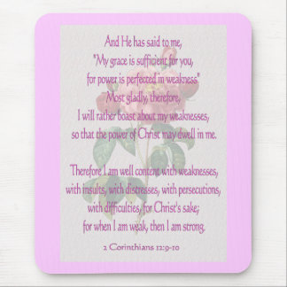 2 Corinthians 12:9-10 Mouse Pad