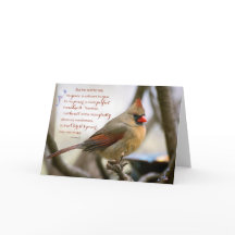 2 Corinthians 12:9 Cardinal encouragement card