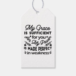 2 Corinthians 12:9 – My Grace Is Sufficient Art Gift Tags
