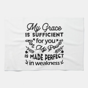 2 Corinthians 12:9 – My Grace Is Sufficient Art Kitchen Towel