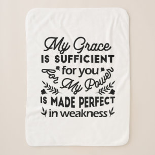 2 Corinthians 12:9 – My Grace Is Sufficient Art Sherpa Blanket