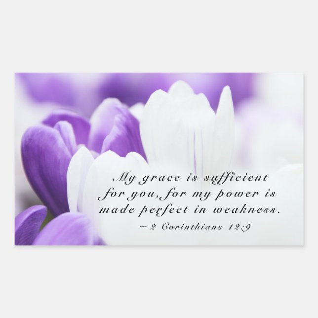 2 Corinthians 12:9 My Grace is Sufficient for You Sticker (Front)